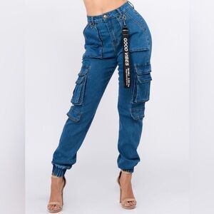 High Waisted Cargo Joggers, various sizes